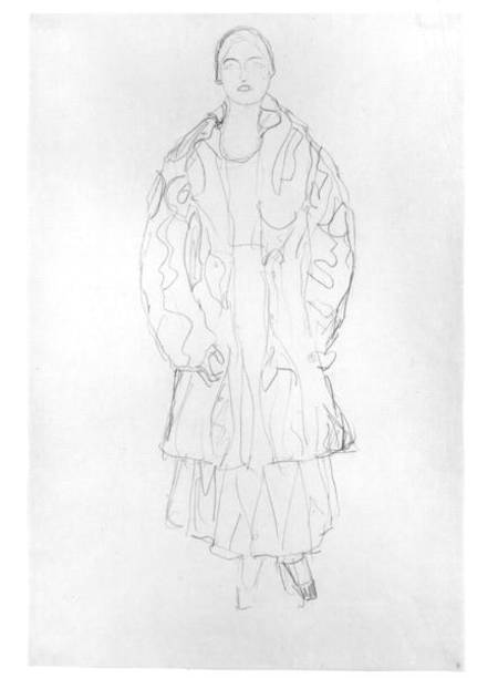 Standing Woman with Coat from Gustav Klimt