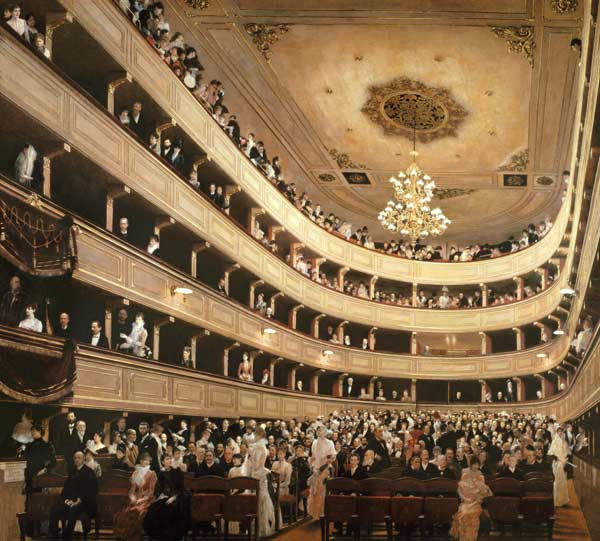 The Auditorium of the Old Castle Theatre from Gustav Klimt