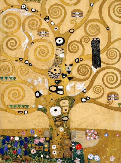 The tree of Life, The Arborvitae - middle section (detail) - Gustav Klimt