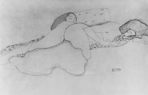 Two Women Asleep from Gustav Klimt