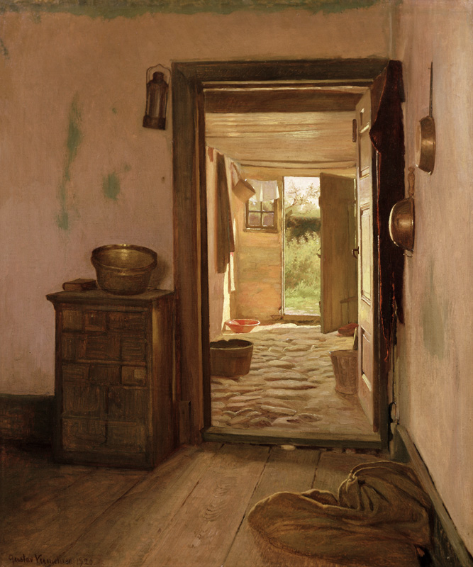 Farmhouse Interior with an Open Door from Gustav Vermehren