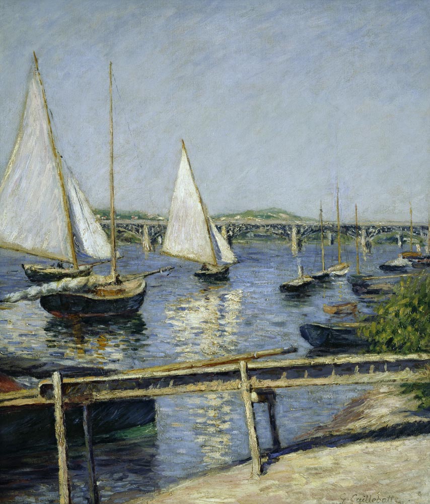 Sailing Boats at Argenteuil from Gustave Caillebotte