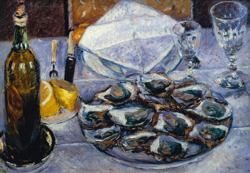 Still Life with Oysters from Gustave Caillebotte