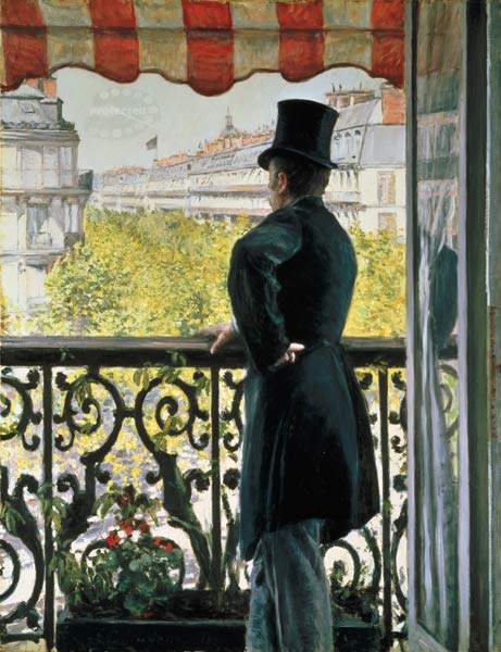 Man on A Balcony, Boulevard Haussmann from Gustave Caillebotte