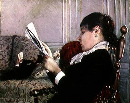 Interior, Woman Reading from Gustave Caillebotte