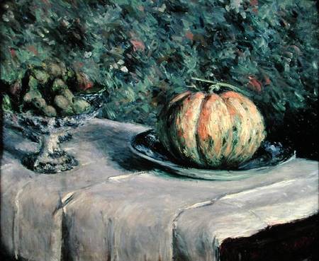 Melon and Fruit Bowl with Figs from Gustave Caillebotte