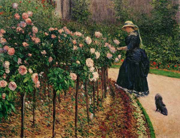 Roses in the Garden at Petit Gennevilliers from Gustave Caillebotte