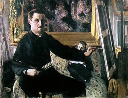 Self Portrait with an Easel from Gustave Caillebotte