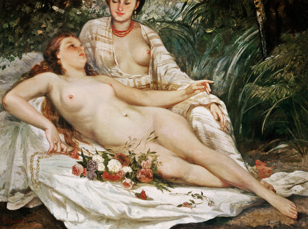 The taking a bath from Gustave Courbet