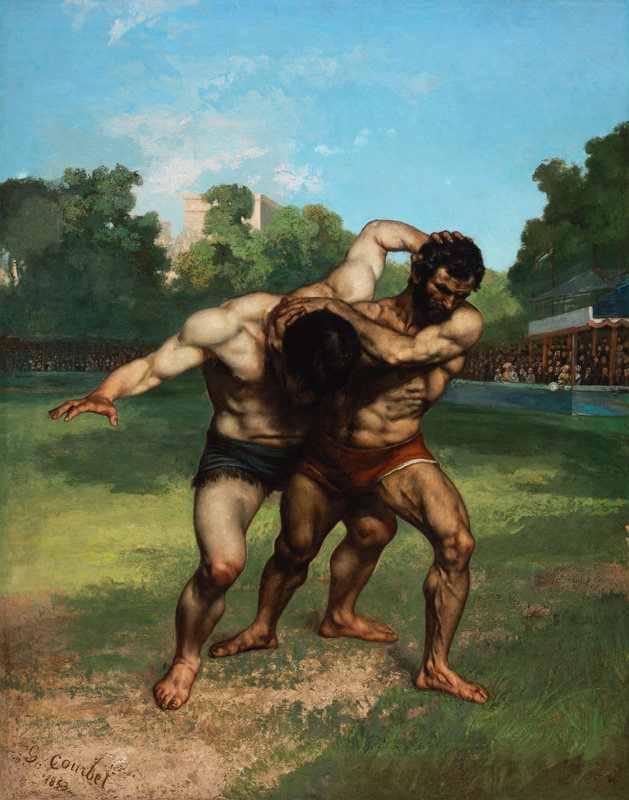 The Wrestlers from Gustave Courbet
