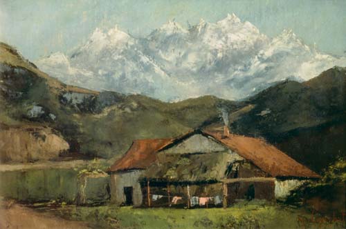 Bauernhütte in den Bergen from Gustave Courbet
