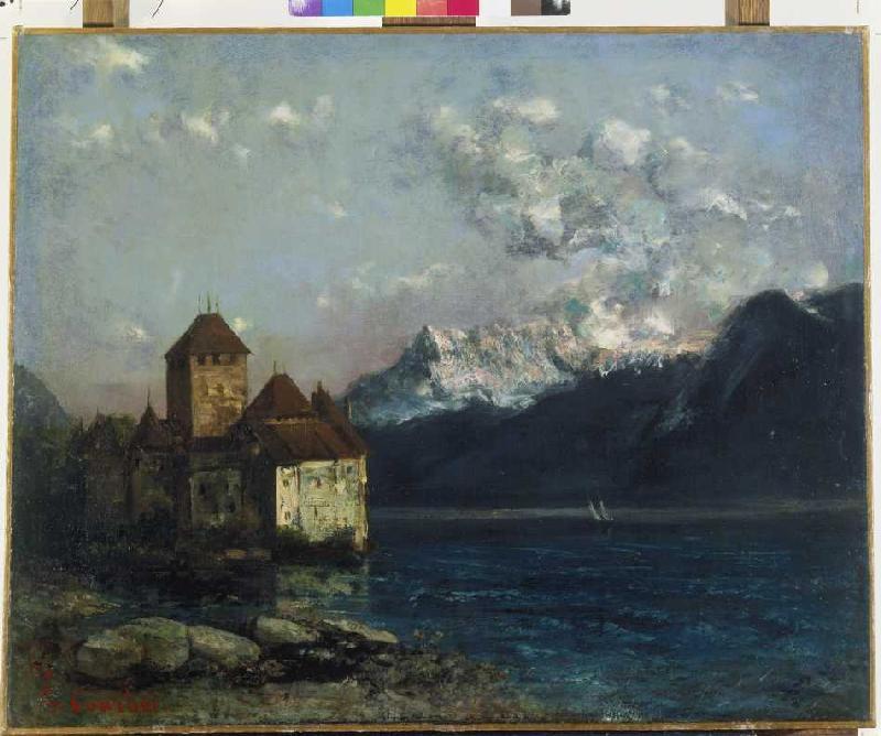 The Chateau de Chillon at Lake Geneva from Gustave Courbet