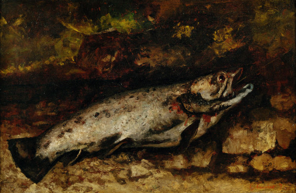 La truite - The trout, 1873. Canvas,65,5 from Gustave Courbet