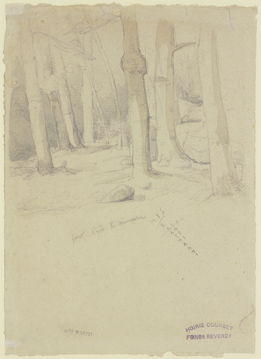 Friedhof und Frau mit Umhang from Gustave Courbet