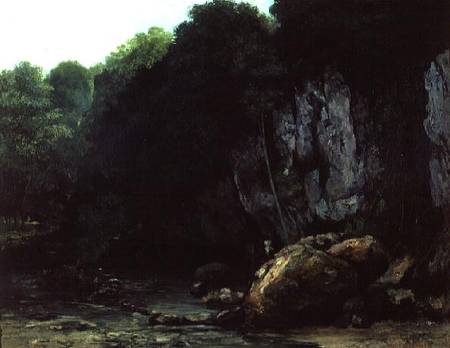 The Stream from the Black Cavern from Gustave Courbet