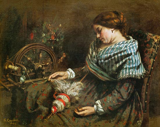 The Sleeping Embroiderer from Gustave Courbet