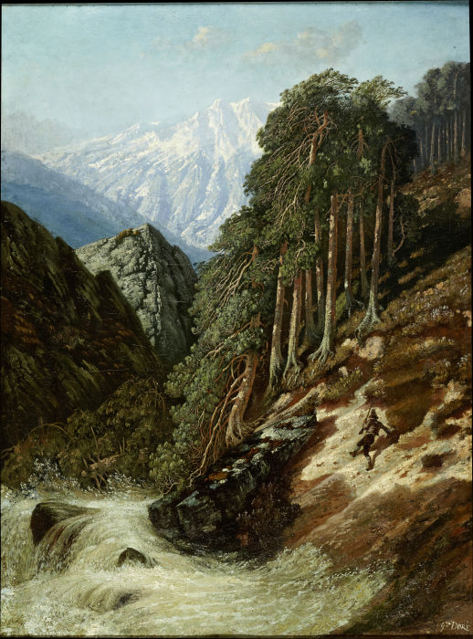 Alpine Landscape with Beck from Gustave Doré