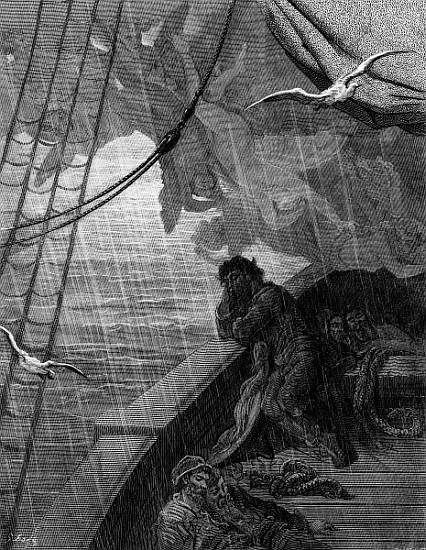 The rain begins to fall, scene from ''The Rime of the Ancient Mariner'' S.T. Coleridge,S.T. Coleridg from Gustave Doré