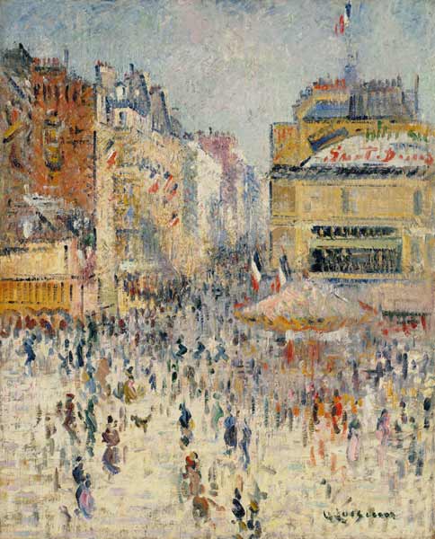 July 14th on the Rue de Clignancourt in Paris from Gustave Loiseau
