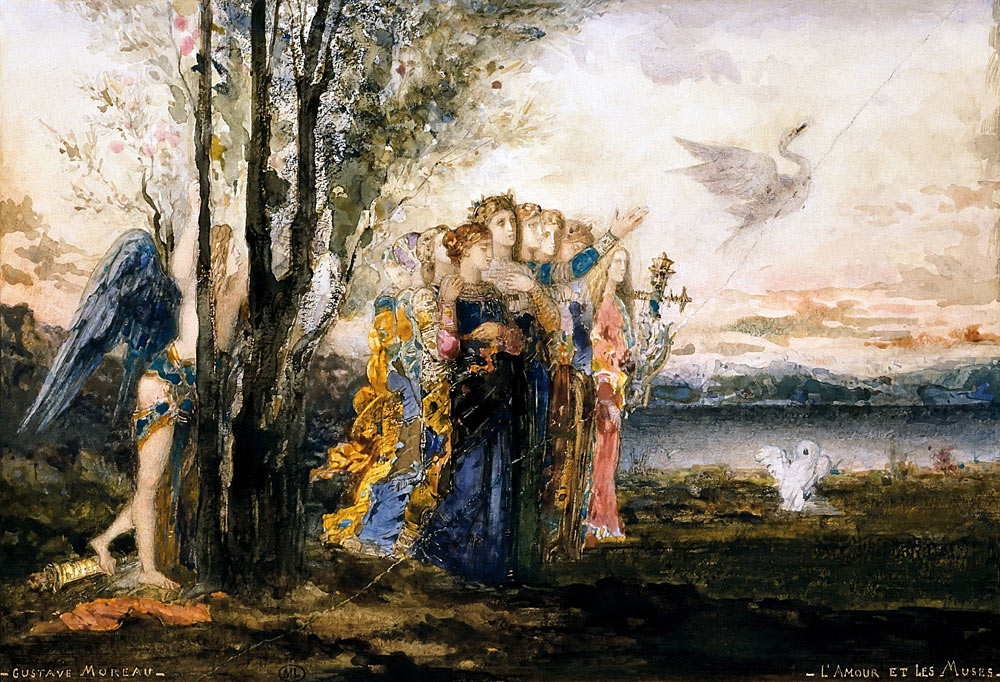 Cupid and the Muses from Gustave Moreau