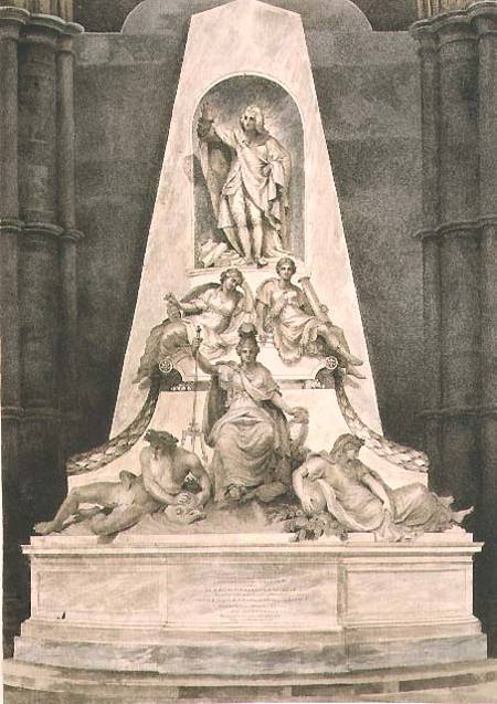 The Tomb of Lord Chatham, plate I from 'Westminster Abbey', engraved by Williamson and Thomas Suther from H. Villiers
