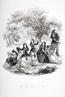 The five sisters of York, illustration from `Nicholas Nickleby' by Charles Dickens (1812-70) publish