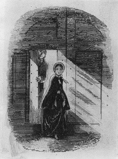 Detail of Amy Dorrit from the frontispiece to ''Little Dorrit'' Charles Dickens (detail of 394268) from Hablot Knight (Phiz) Browne