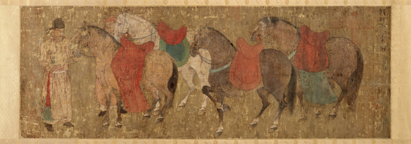 A Groom with Horses from Han  Gan