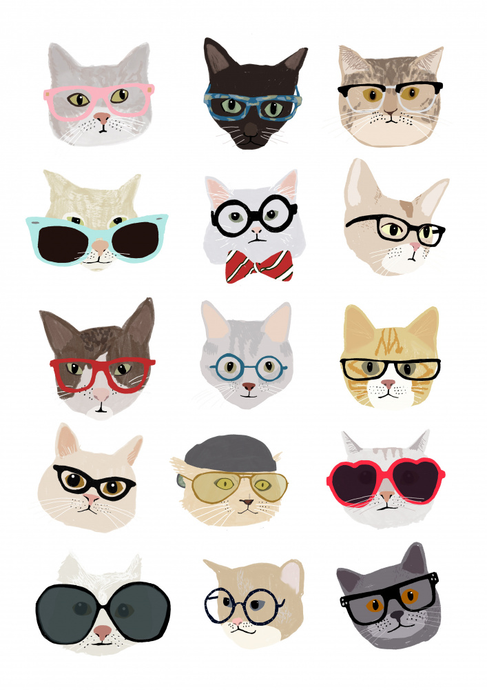 Cats With Glasses from Hanna Melin