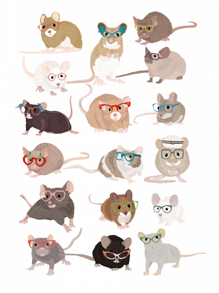 Mice In Glasses from Hanna Melin