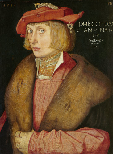 Portrait of the count palatine Philipp of the warlike from Hans Baldung Grien