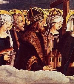 Emperor Heinrich and three other saints detail of the All Saints' Day altar from Hans Burgkmair d. Ä.