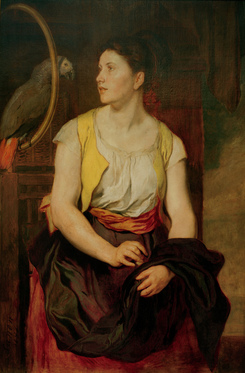 Girl with parrot from Hans Canon