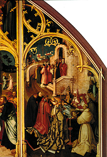 Basilikatafel San Paolo fuori Le mura. Panel raked laying out of the St. Pau from Hans Holbein the Elder