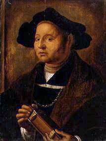 Portrait of a man with book. from Hans Holbein the Younger