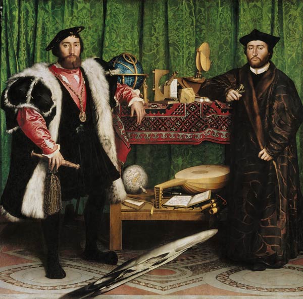 Portrait of the French sent Jean de Dinteville and Georges De Selve from Hans Holbein the Younger