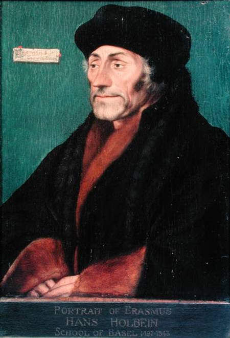 Erasmus of Rotterdam (1466-1536) from Hans Holbein the Younger