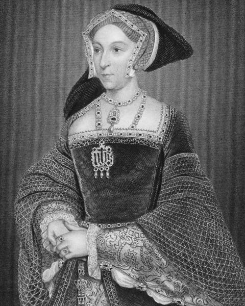 Portrait of Jane Seymour (c.1509-37) from 'Lodge's British Portraits', 1823 (engraving) from Hans Holbein the Younger