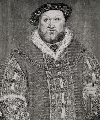 Henry VIII (1491-1547) (engraving) from Hans Holbein the Younger