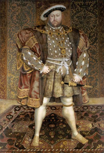 Portrait of Henry VIII (1491-1547) in a Jewelled Chain and Fur Robes from Hans Holbein the Younger