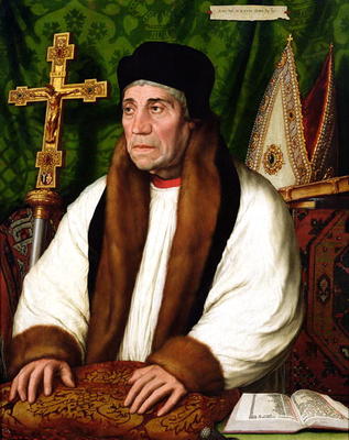 Portrait of William Warham (1450-1532) Archbishop of Canterbury, 1527 (oil on panel) from Hans Holbein the Younger