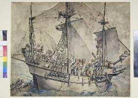 Ship with armed men