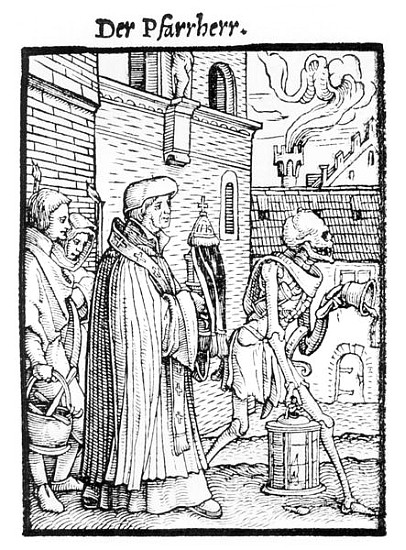 Death and the Parish Priest, from ''The Dance of Death''; engraved by Hans Lutzelburger, c.1538 from Hans Holbein the Younger (workshop)