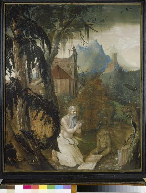 The St. Hieronymus in the wilderness. from Hans Leu (Umkreis)