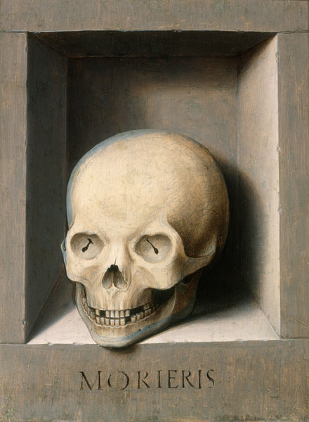 Skull  - back of the Johannes and Veronika-Diptychon from Hans Memling