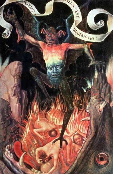 Hell, right hand panel from the Triptych of Earthly Vanity and Divine Salvation from Hans Memling