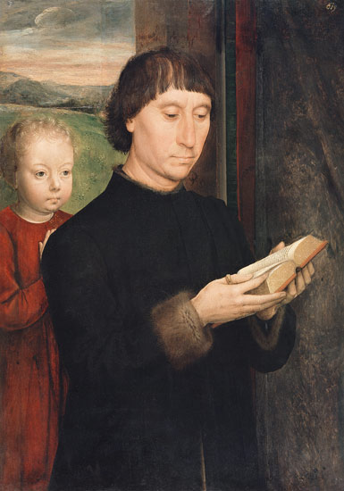 Portrait of a reading man. from Hans Memling