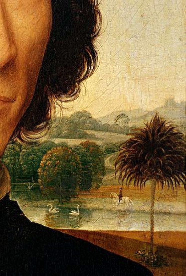 Detail of Portrait of a Man with a Coin, c.1473-74 (detail of 179412) from Hans Memling