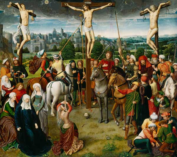 Crucifixion Christi. Middle picture of a house winged altar. from Hans Memling