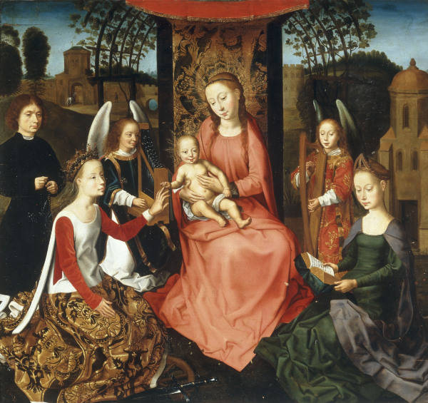 Memling Copy / Mary w.Child, Catherine.. from Hans Memling